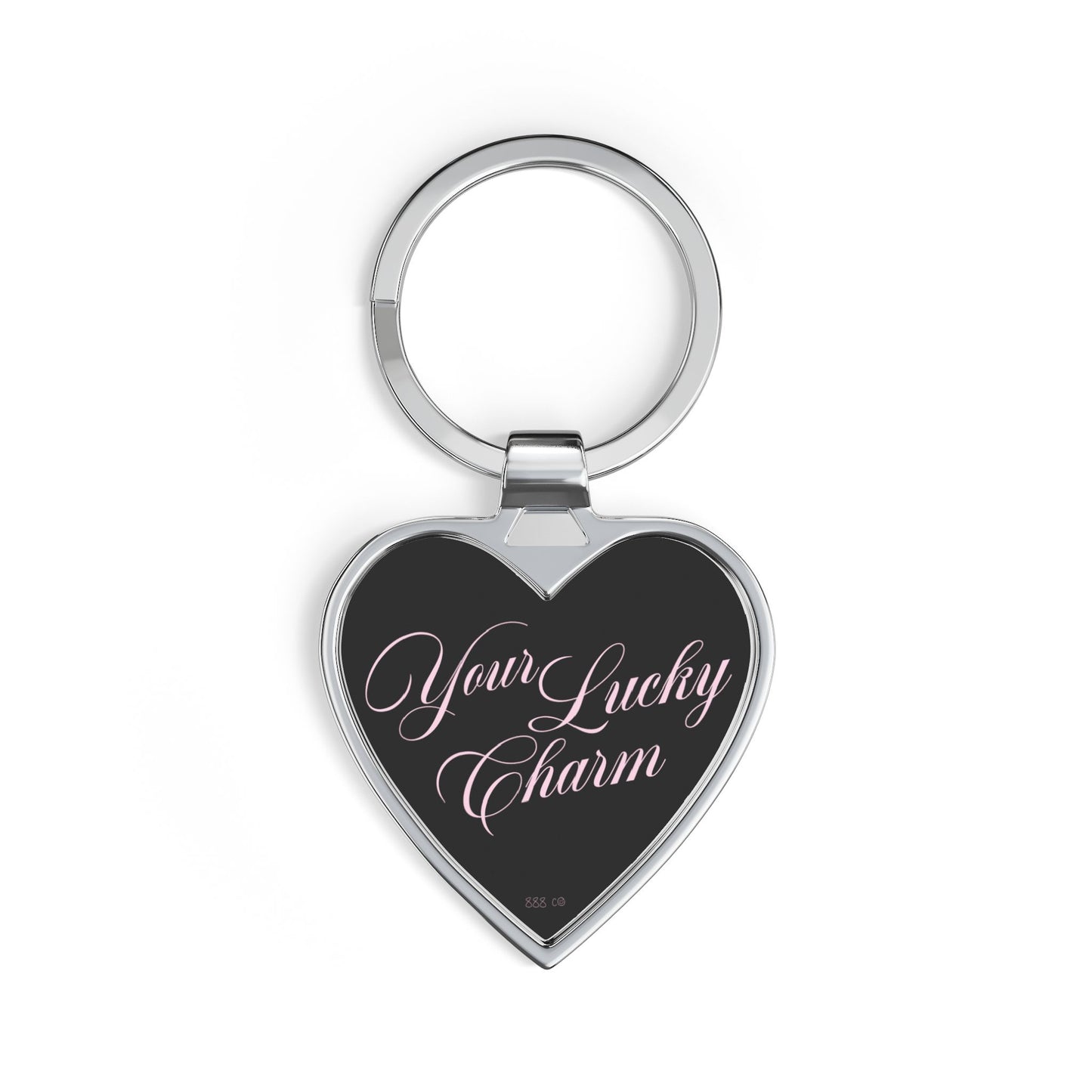 "YOUR LUCKY CHARM" heart keychain
