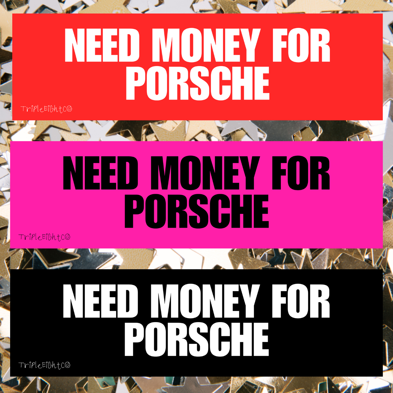 NEED MONEY FOR PORSCHE ☆ black ☆ laptop/bumper sticker decal
