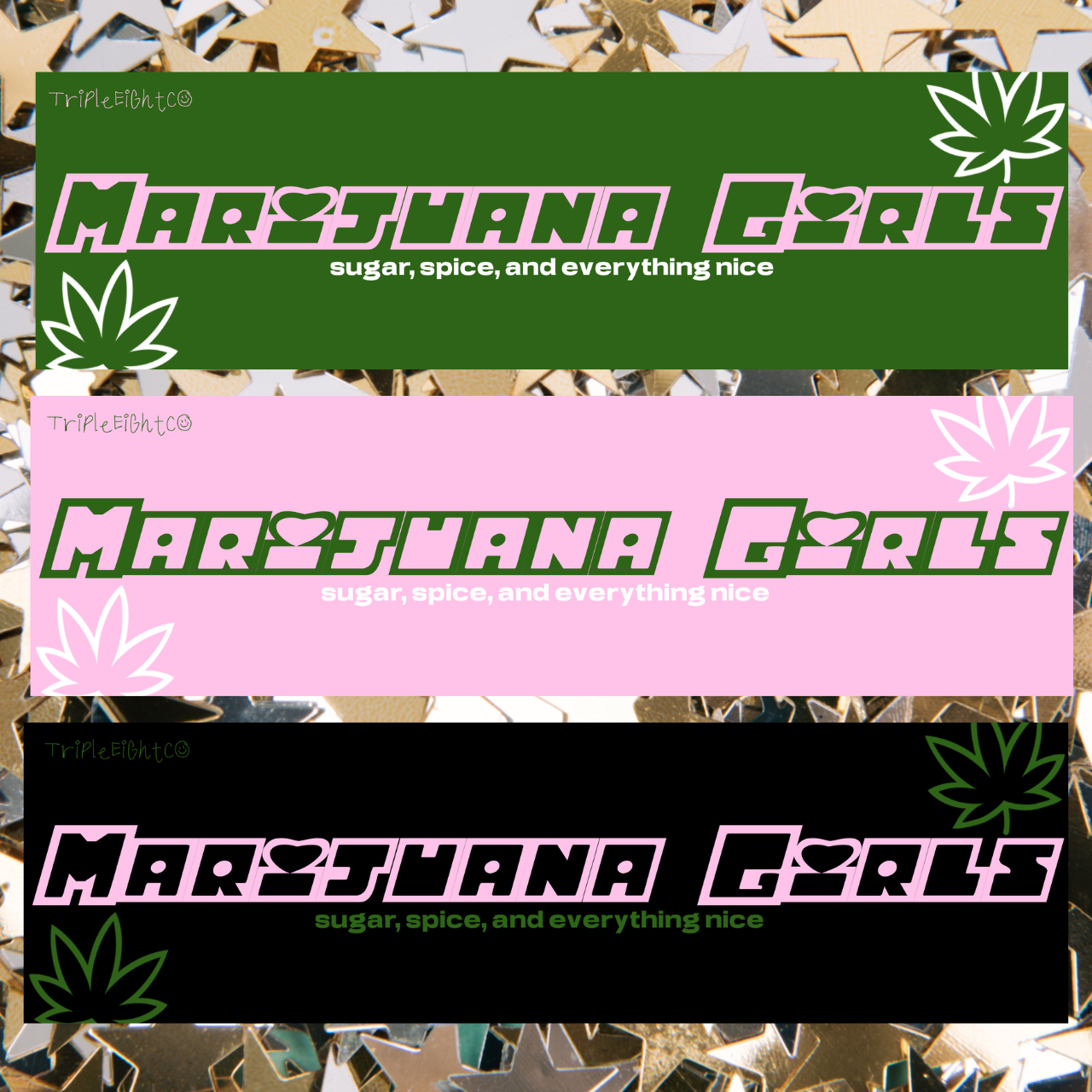 MARIJUANA GIRLS ☆ forest ☆ laptop/bumper sticker decal