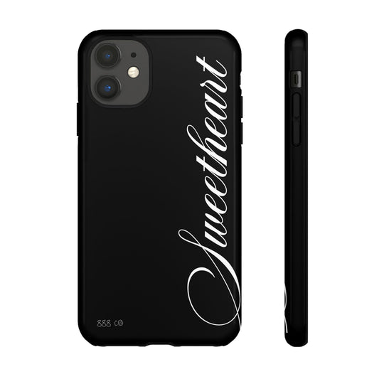 "SWEETHEART" ☆ black ☆ protective phone case