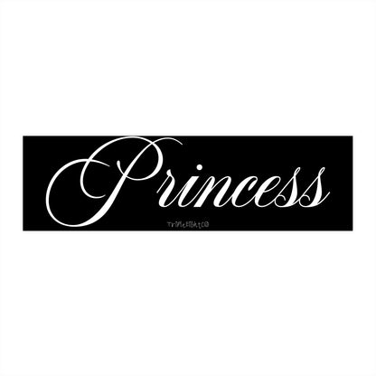 "PRINCESS" ☆ black ☆ laptop/bumper sticker decal