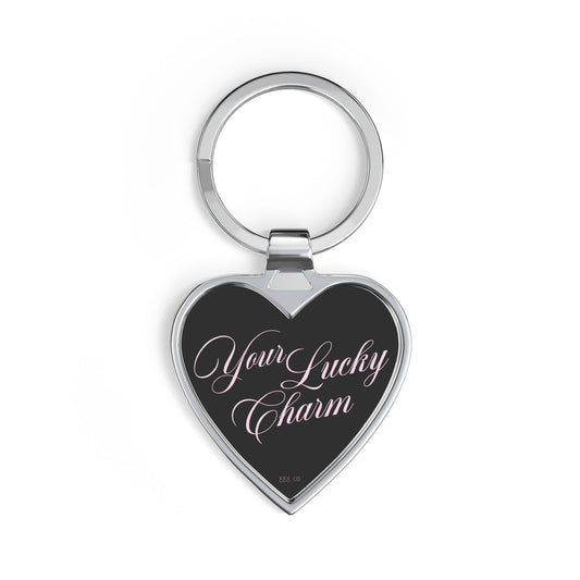 "YOUR LUCKY CHARM" heart keychain