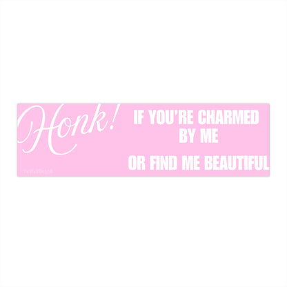 HONK! IF YOU'RE CHARMED ☆ cotton candy ☆ laptop/bumper sticker decal
