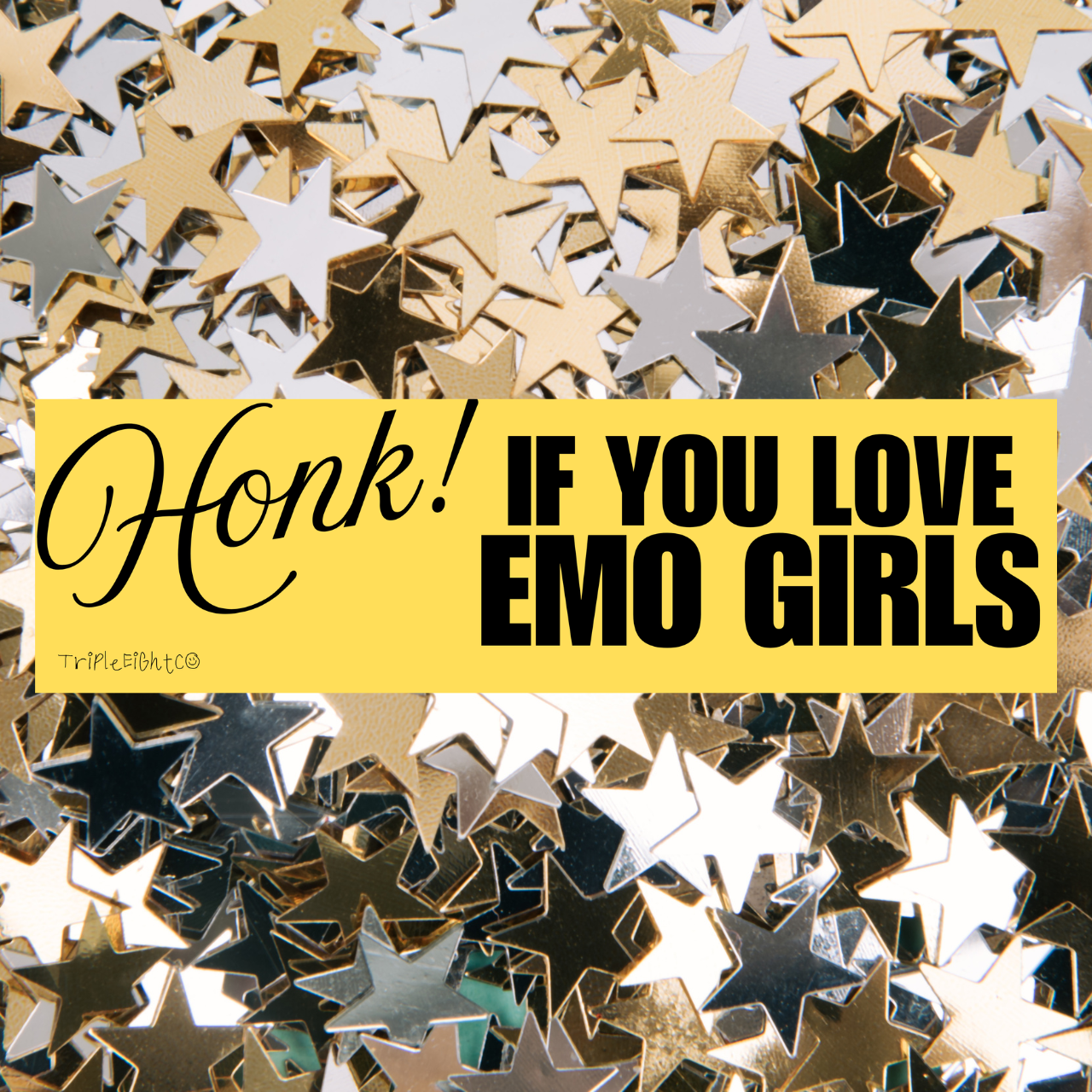HONK! IF YOU LOVE EMO GIRLS ☆ butter ☆ bumper/laptop sticker decal