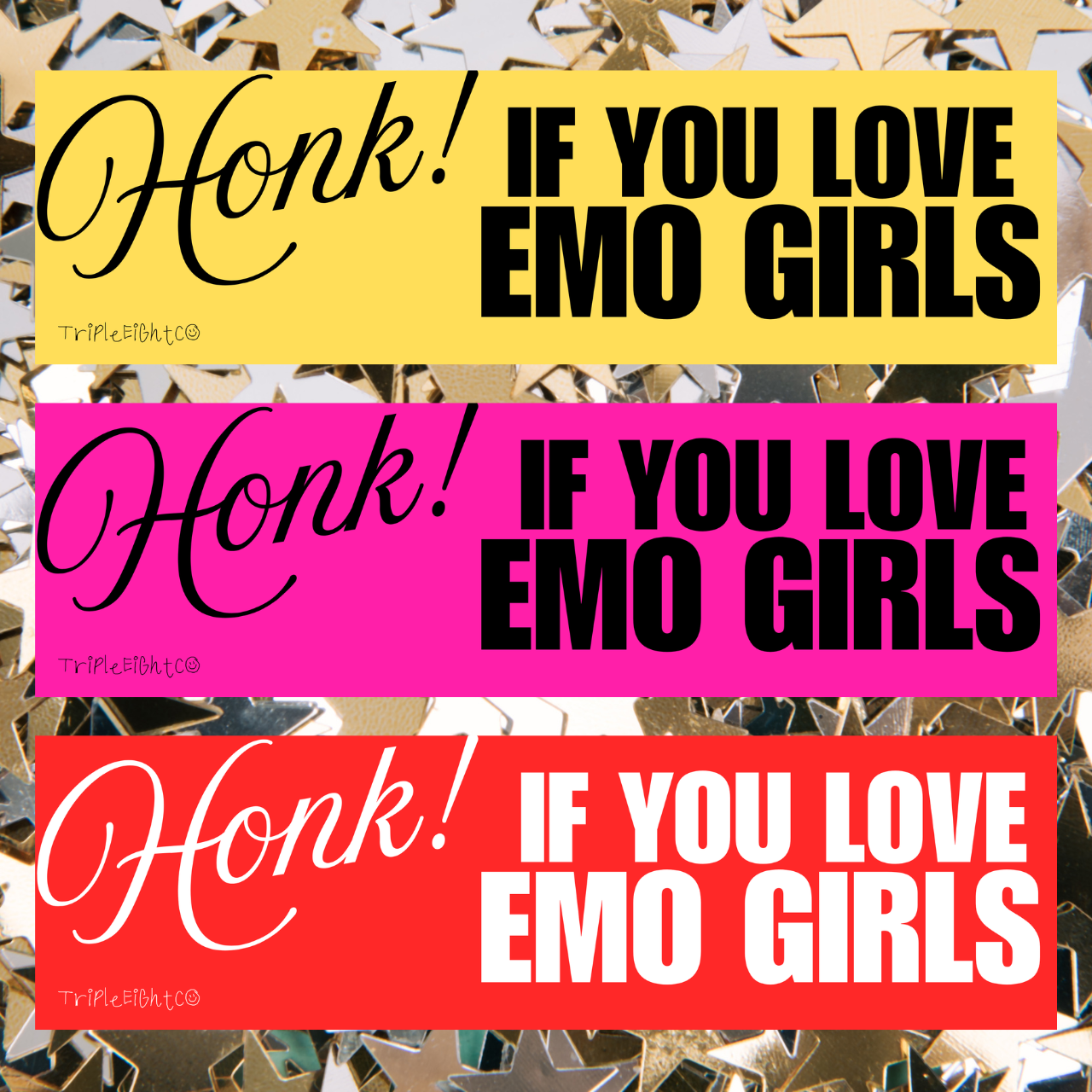 HONK! IF YOU LOVE EMO GIRLS ☆ butter ☆ bumper/laptop sticker decal