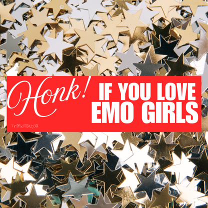 HONK! IF YOU LOVE EMO GIRLS ☆ cherry ☆ laptop/bumper sticker decal