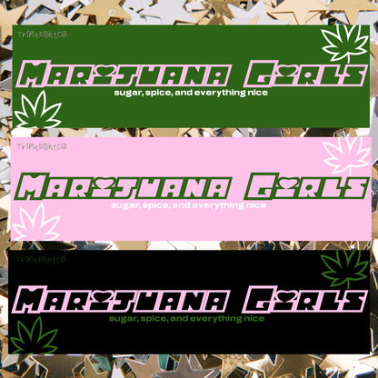 MARIJUANA GIRLS ☆ forest ☆ laptop/bumper sticker decal