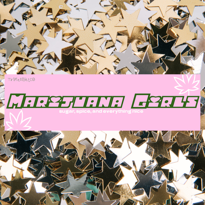 MARIJUANA GIRLS ☆ cotton candy ☆ laptop/bumper sticker decal