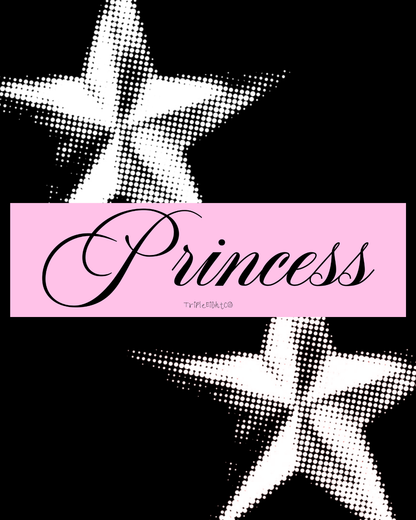 "PRINCESS" ☆ cotton candy ☆ laptop/bumper sticker decal