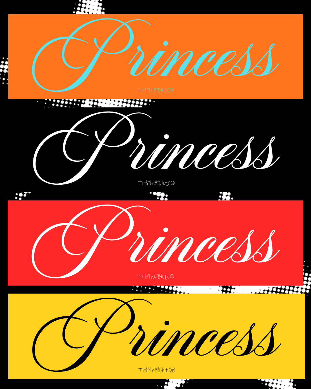 "PRINCESS" ☆ cotton candy ☆ laptop/bumper sticker decal