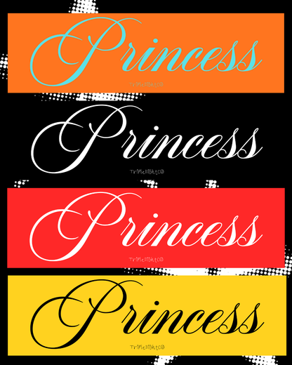 "PRINCESS" ☆ cotton candy ☆ laptop/bumper sticker decal