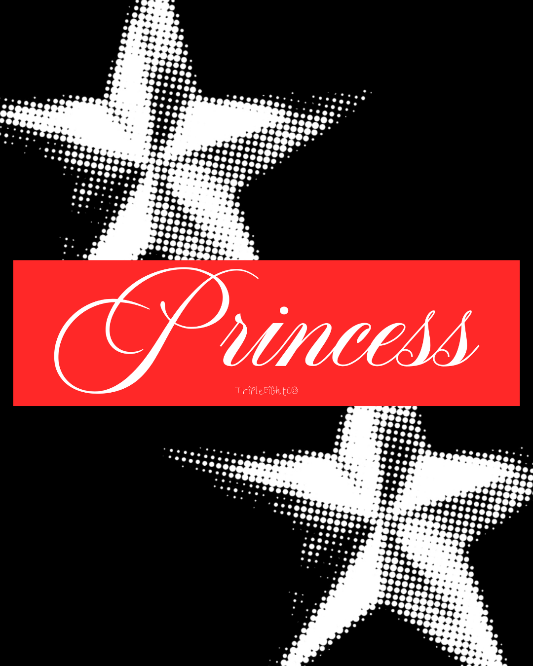 "PRINCESS" ☆ cherry ☆ laptop/bumper sticker decal