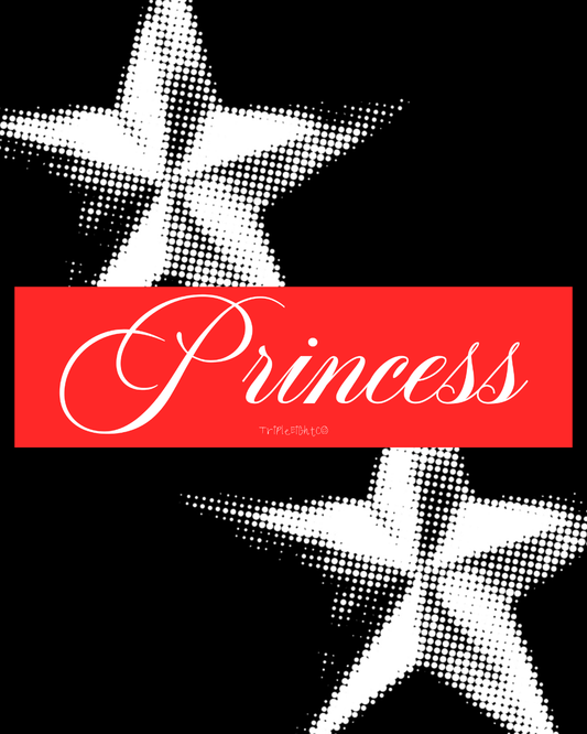 "PRINCESS" ☆ cherry ☆ laptop/bumper sticker decal