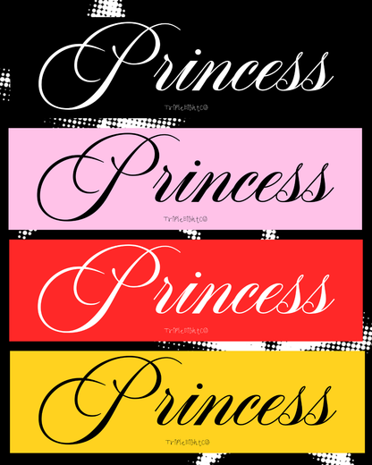 "PRINCESS" ☆ mandarin ☆ laptop/bumper sticker decal