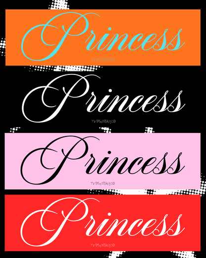 "PRINCESS" ☆ butter ☆ laptop/bumper sticker decal