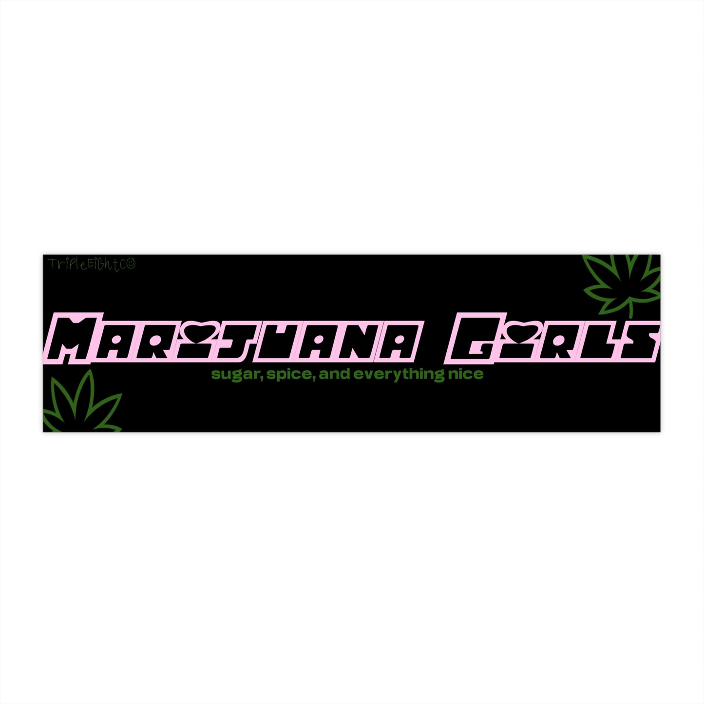MARIJUANA GIRLS ☆ black ☆ laptop/bumper sticker decal